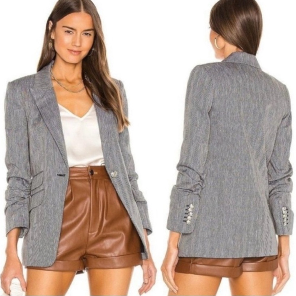 VERONICA BEARD MARTEL HERRINGBONE DICKEY JACKET BLAZER